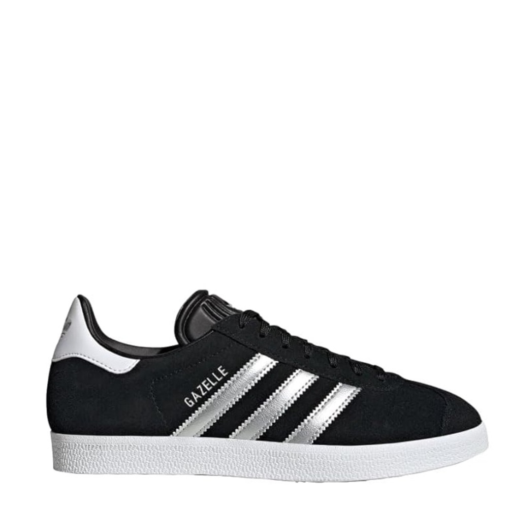 Adidas Gazelle Black/ Silver Metallic Suede Sneakers
